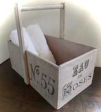 Brocante mangelbak/houten hengsel bak/landelijk/parfum, Ophalen of Verzenden