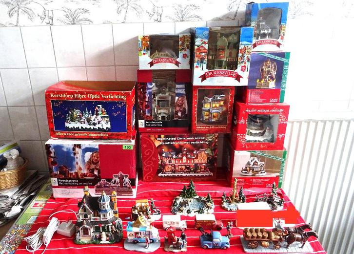 Meerdere kersthuisjes. Mag ook per stuk., Diversen, Kerst, Gebruikt, Ophalen of Verzenden