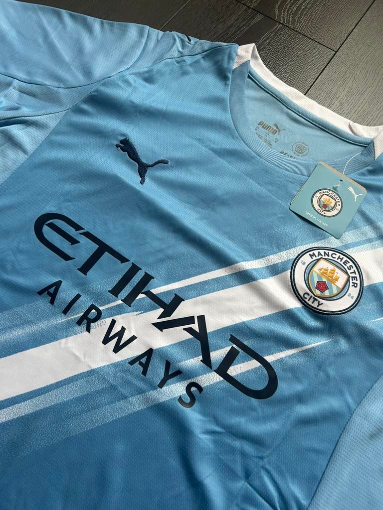 Manchester City Voetbal Shirt (M) #14 Reijnders, Sport en Fitness, Voetbal, Maat M, Ophalen of Verzenden, Zo goed als nieuw, Shirt