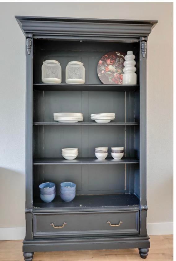 Zwarte buffetkast 200x105cm, Huis en Inrichting, Ophalen, Zo goed als nieuw, 25 tot 50 cm, 200 cm of meer