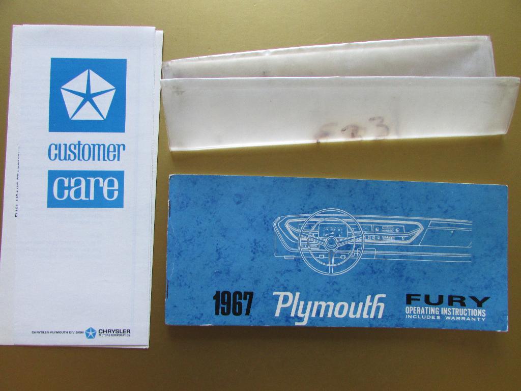 1967 Plymouth Fury owner's manual, Engels, Ophalen of Verzenden