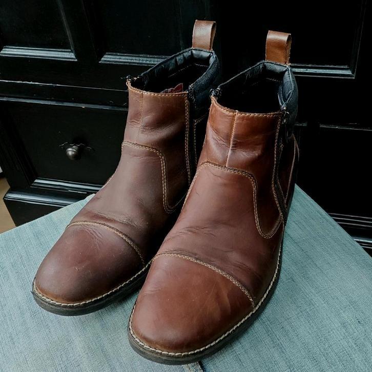 Te koop: Mooie stevige boots van het merk RIEKER MT: 45, Kleding | Heren, Schoenen, Zo goed als nieuw, Boots, Bruin, Ophalen of Verzenden