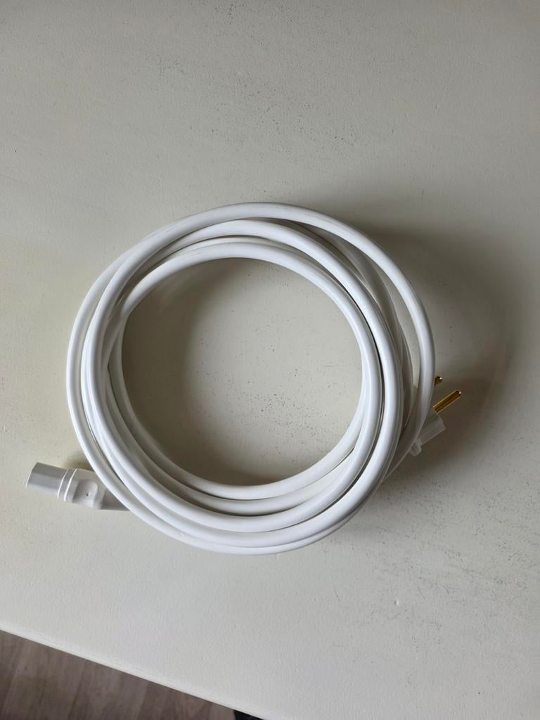 Witte stroomkabel C13 5 meter geaard, Ophalen of Verzenden, Gebruikt