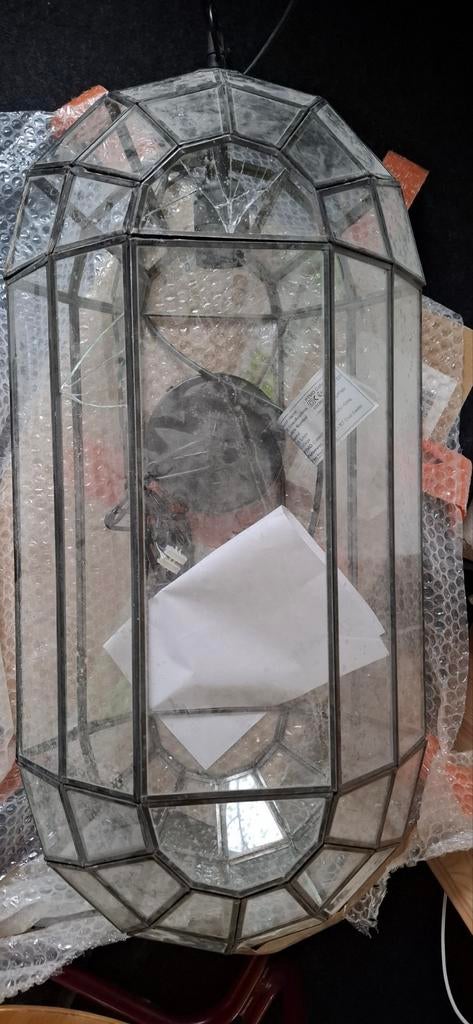 Glas in lood lamp voor de handige doe-het-zelver, Ophalen, Gebruikt, Glas, Glas in lood