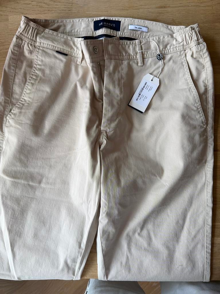 Mr Marvis Chino Broek - Nieuw - Kaki - W32 L30, Ophalen of Verzenden, Nieuw, Overige maten, Beige