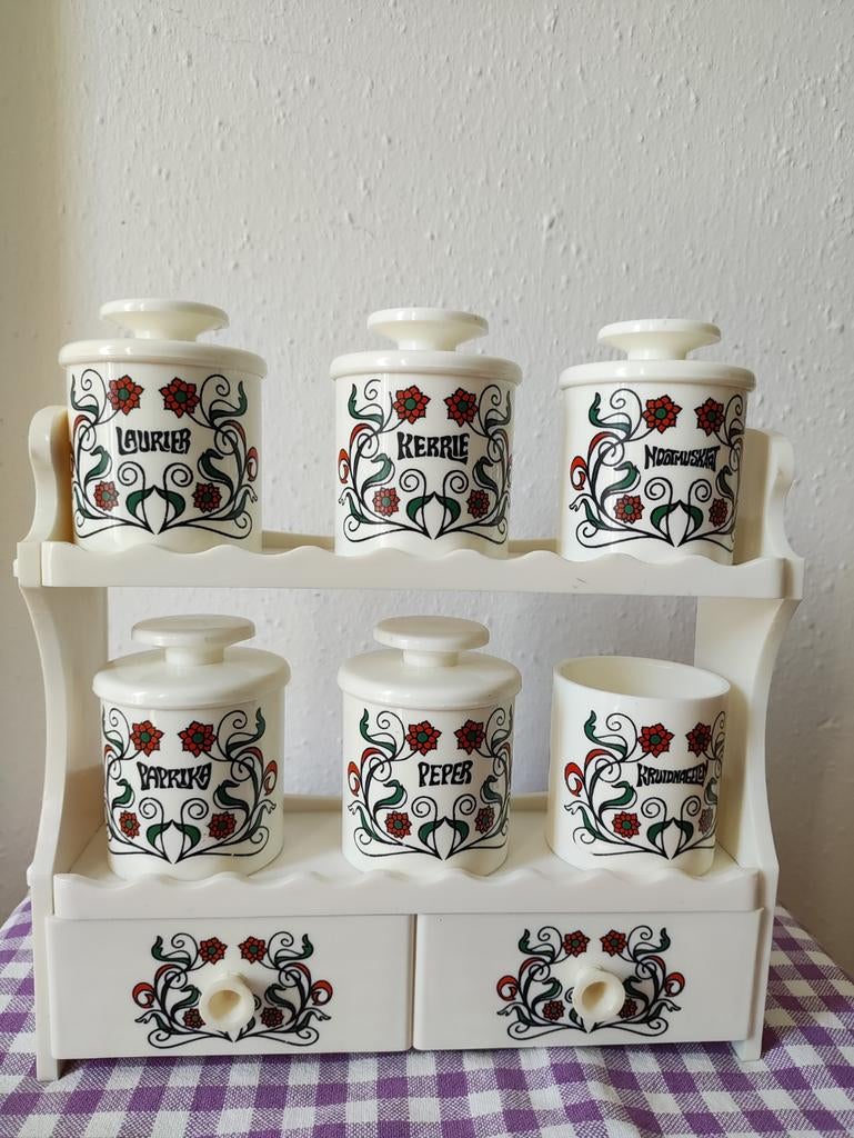 Mooi wit vintage kruidenrekje van Vitri, Verzenden