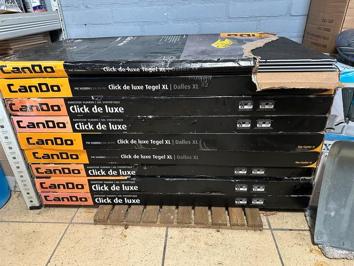 CanDo Click de luxe Dalles XL pvc vloertegel, Doe-het-zelf en Verbouw, Vloerdelen en Plavuizen, Nieuw, Overige typen, Kunststof