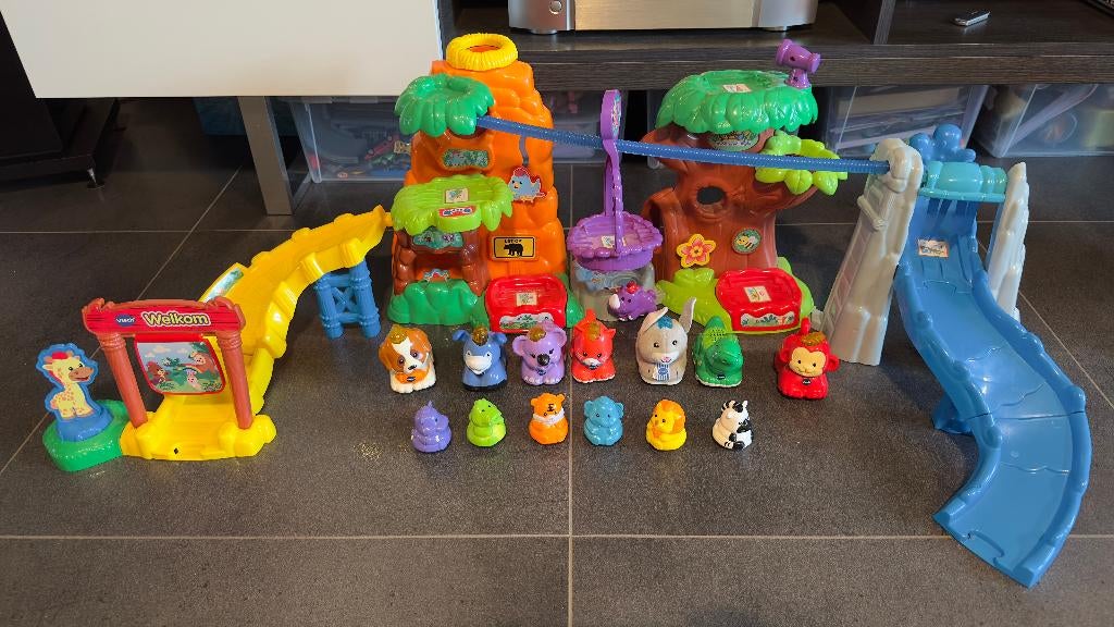 VTech Zoef Zoef Dieren 2 sets + extra dieren, Kinderen en Baby's, Speelgoed | Vtech, Ophalen, Zo goed als nieuw, 2 tot 4 jaar