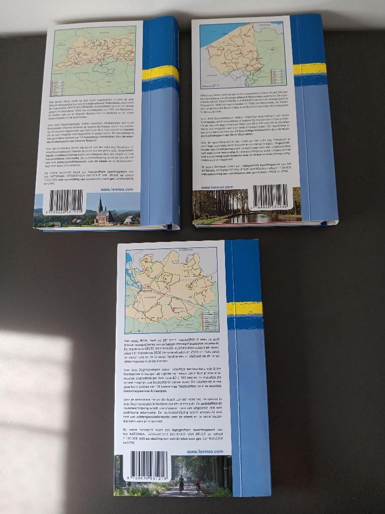 Set 3 Dagtrapper fietsgidsen Vlaanderen Lannoo, Fiets- of Wandelgids, Europa, Ophalen of Verzenden, Gelezen