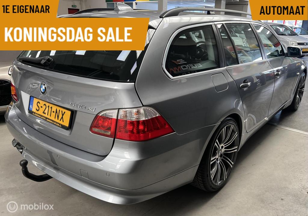 BMW 5-serie Touring 530xi Automaat - Leder - Panorama - Luxe, Automaat, Gebruikt, Zwart, 1675 kg
