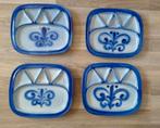 Jasba steengoed 4 gourmet fondue borden West-Germany, Keramiek, Ophalen of Verzenden, Zo goed als nieuw, Bord(en)