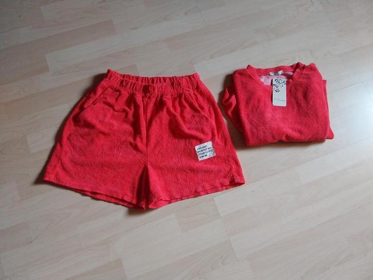 Badstof set rood one size, Kleding | Dames, Huispakken, Nieuw, Rood, Verzenden