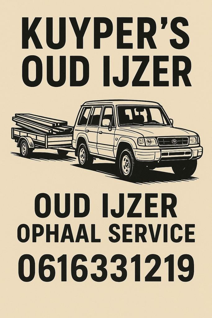 Oudijzer ophaal service met een lach, in omgeving Schagen, Ophalen of Verzenden