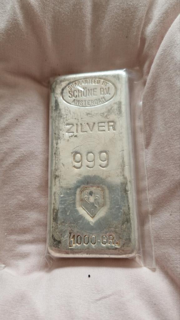 Zilver baar Schöne lbma, Postzegels en Munten, Edelmetalen en Baren, Ophalen of Verzenden, Zilver