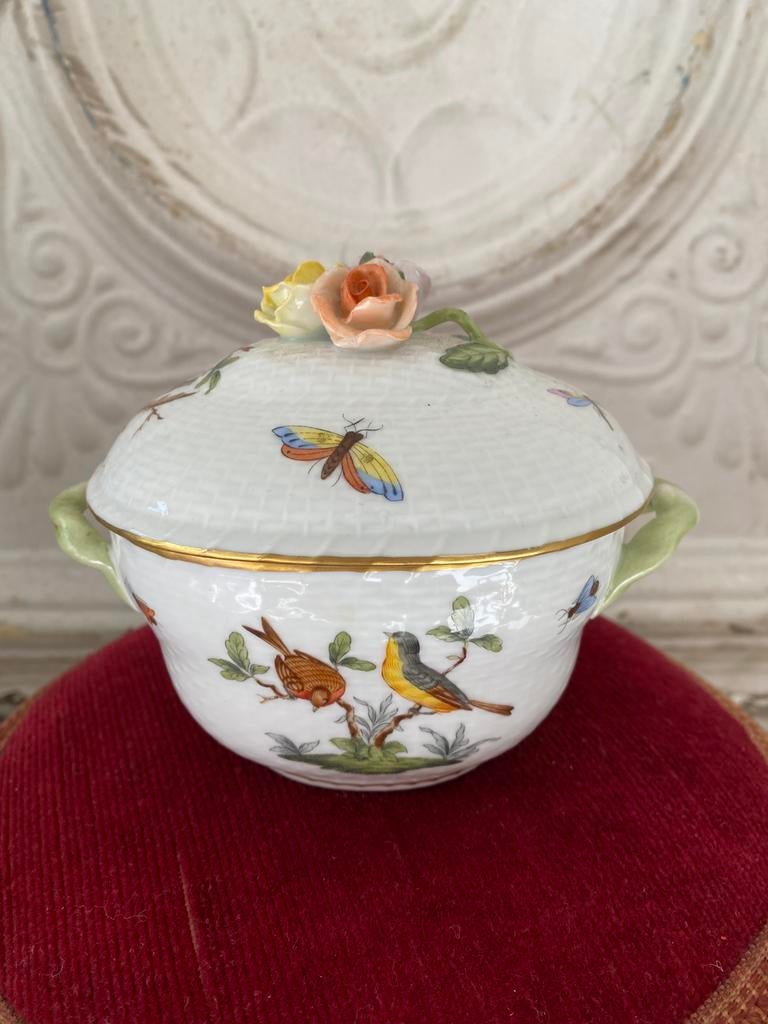 Herend porseleinen bonbon schaaltje met deksel, Ophalen of Verzenden