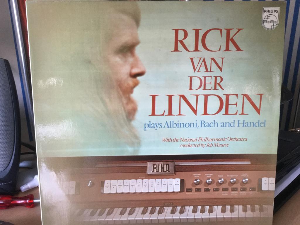 Rick van der Linden-Plays Albanoni, Bach. E.a. topvinyl., Overige typen, Ophalen of Verzenden, Zo goed als nieuw, 12 inch