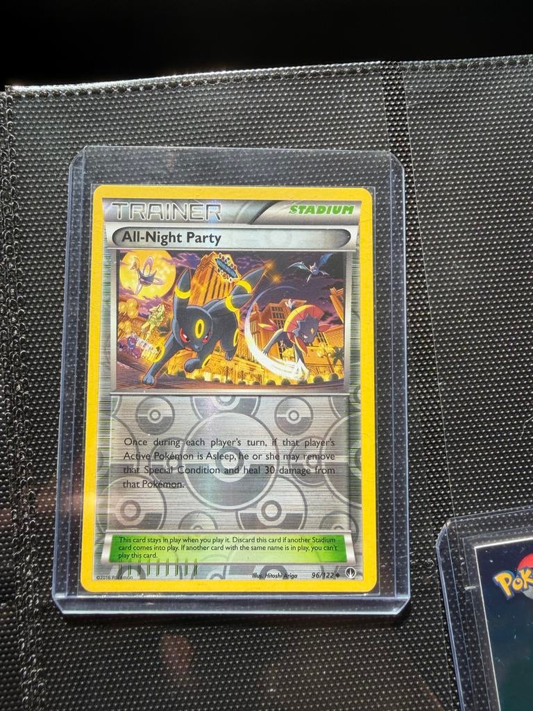 Umbreon All-Night Party Pokémonkaart (Trainer Stadium), Ophalen of Verzenden, Gebruikt, Losse kaart, Foil