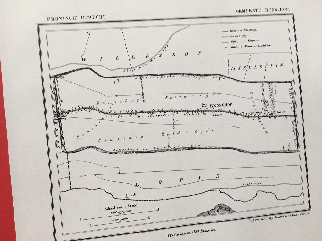 Gemeente kaarten van Utrecht. Abcoude t/m Zuilen. (1868), Ophalen of Verzenden, Landkaart, 1800 tot 2000, Nederland