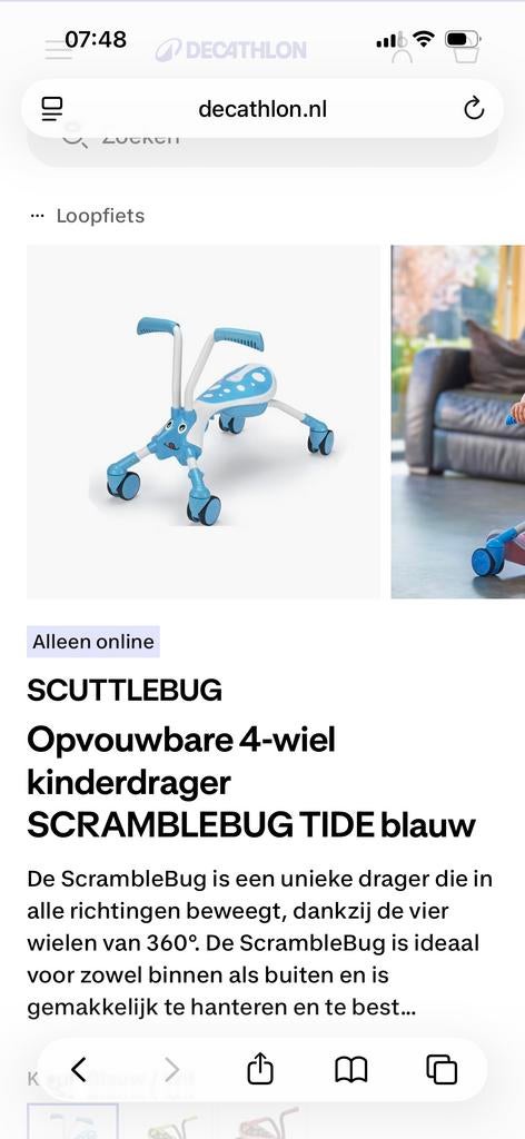 Scramble Bug loopfiets, Ophalen of Verzenden, Gebruikt