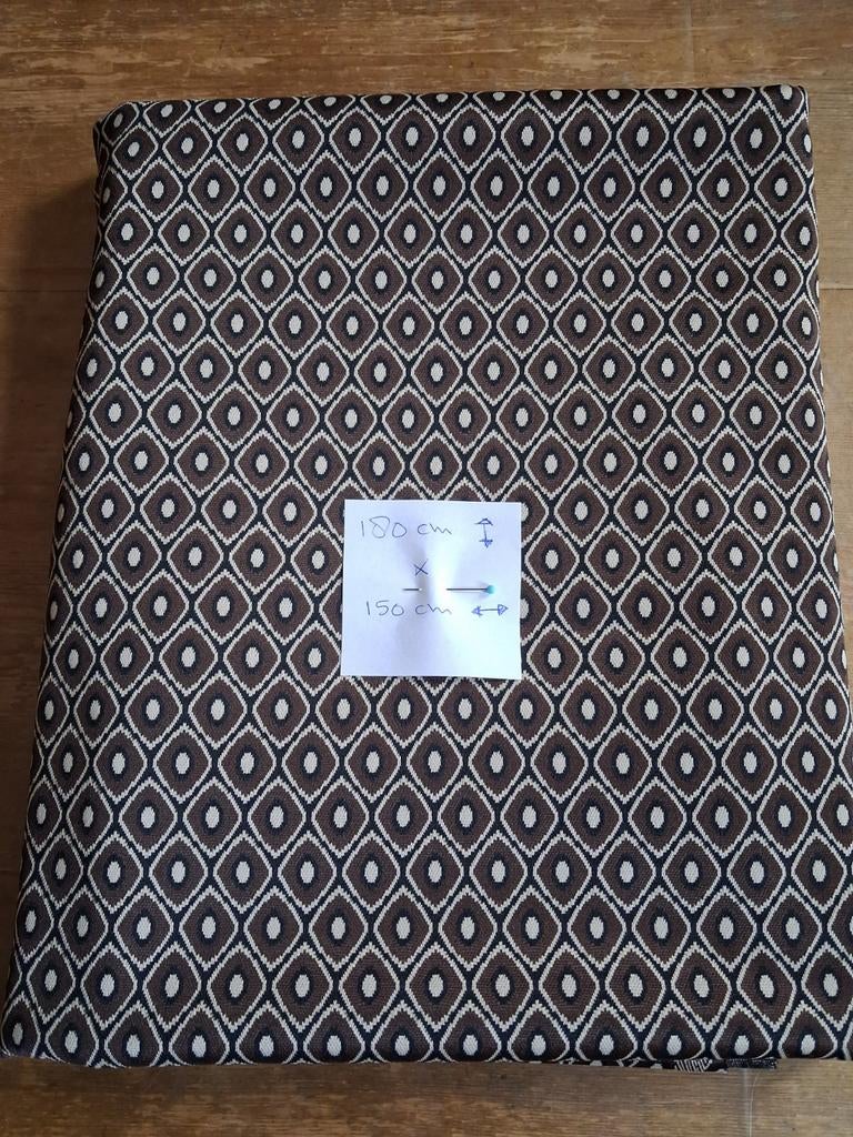 Stof met ruit. Stretch. Bruin., Hobby en Vrije tijd, Stoffen en Lappen, 120 cm of meer, Ophalen of Verzenden, Katoen, Nieuw