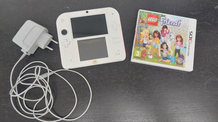 Nintendo 2DS incl lader en spellen, Spelcomputers en Games, Spelcomputers | Nintendo 2DS en 3DS, Gebruikt, 2DS, Wit, Met games