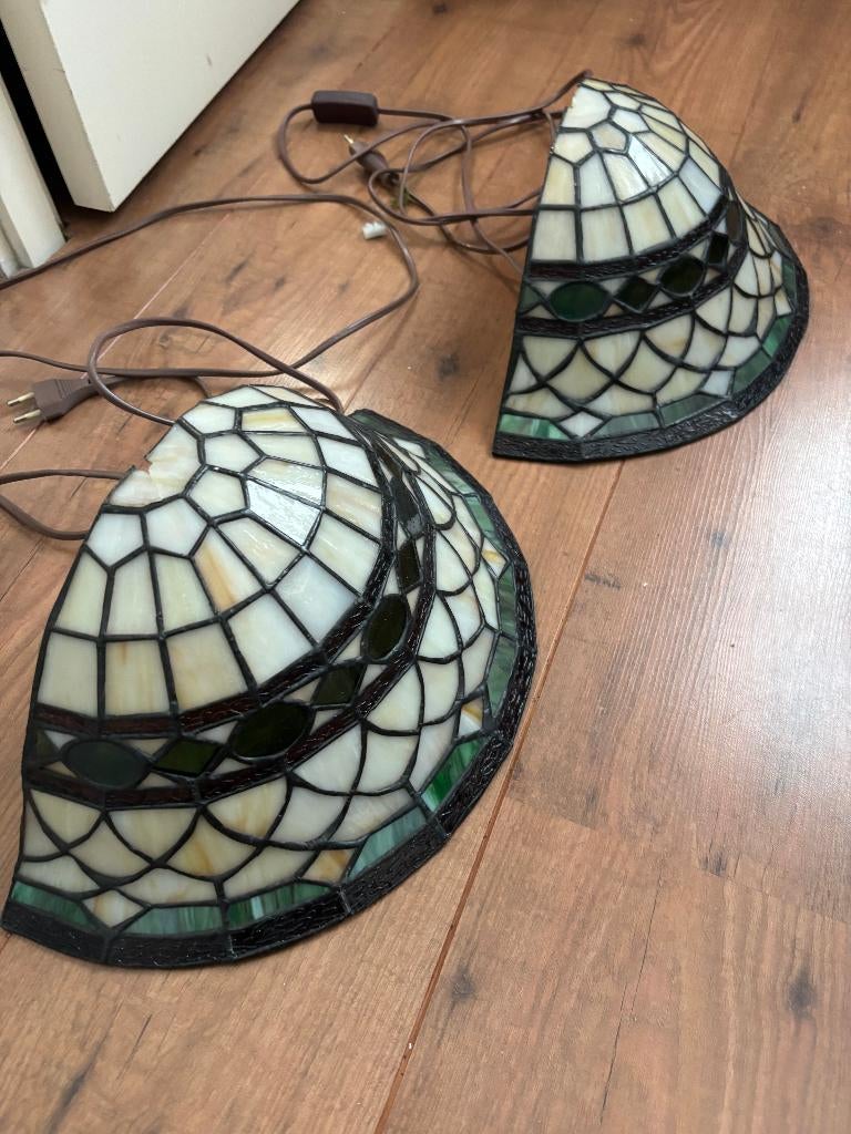 wandlamp, Huis en Inrichting, Lampen | Wandlampen, Ophalen, Gebruikt, Glas, Glas in lood
