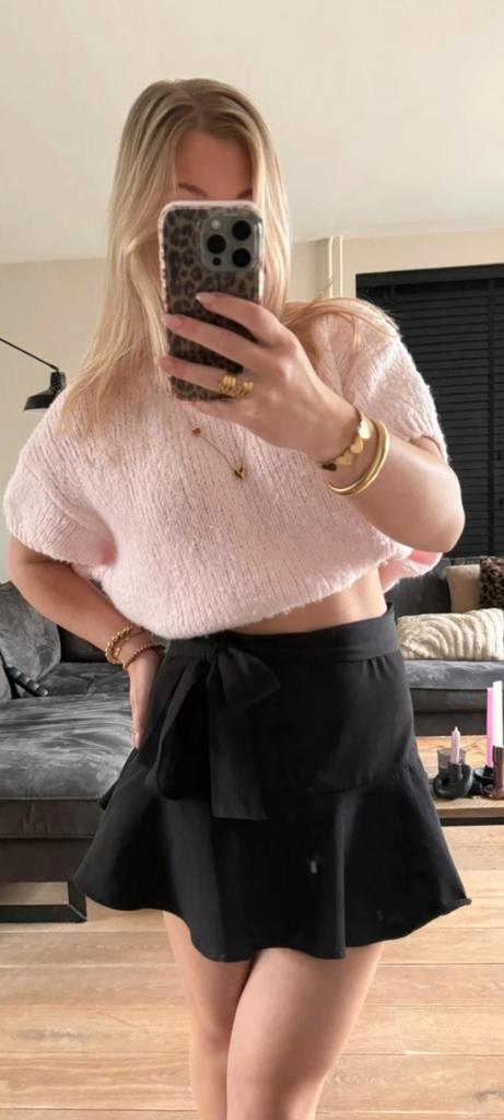 Zara rokje met strik maat S, Kleding | Dames, Rokken, Gedragen, Maat 36 (S), Zwart, Boven de knie, Ophalen of Verzenden