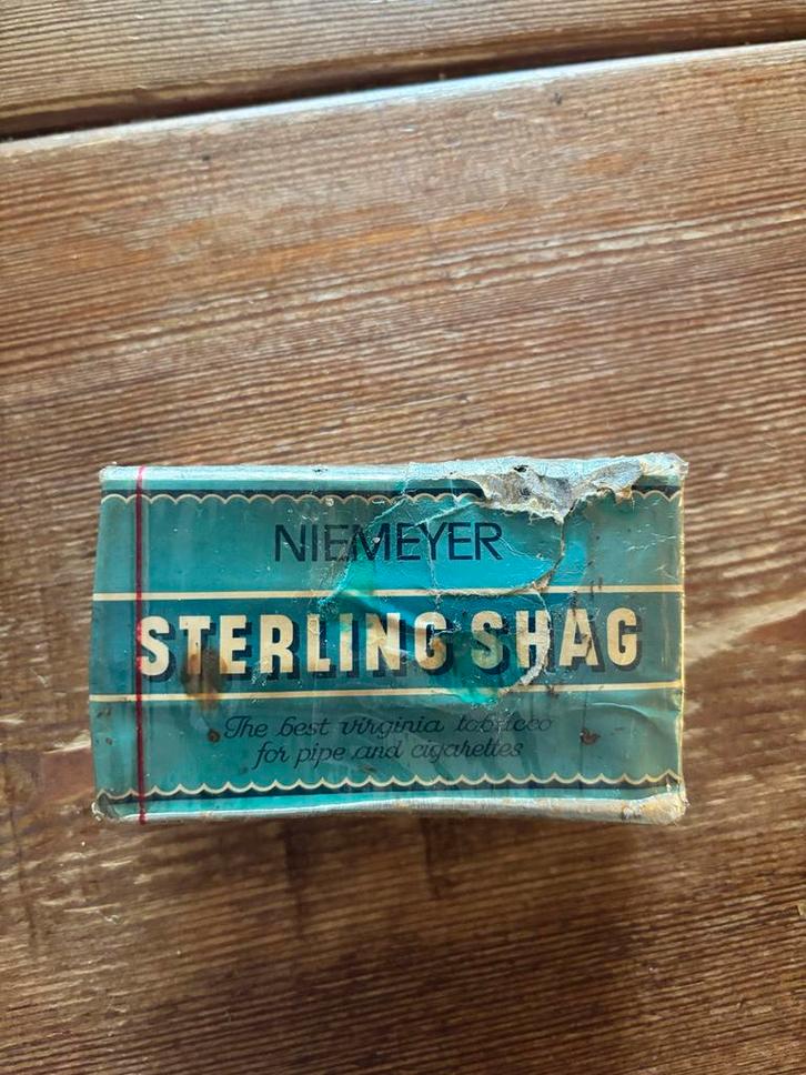 Vintage pakje Sterling Shag Niemeyer- verzamelen, Verzamelen, Rookartikelen, Aanstekers en Luciferdoosjes, Gebruikt, Tabaksdoos of Verpakking