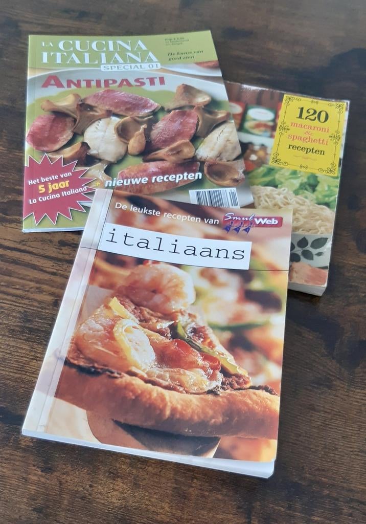 Italiaanse Kookboeken & Magazine + Honig Kookboek (3 stuks), Boeken, Ophalen of Verzenden