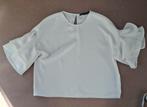 Zara blouse met flatterende mouw, kort model, maat S, Ophalen of Verzenden, Zo goed als nieuw, Wit