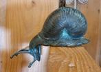 bronzen beeld / SLAK / HANGSLAK / randhanger, Dierenbeeld, Nieuw, Info@huisentuindecoratiemarie.nl, Huis en tuin decoratie marie