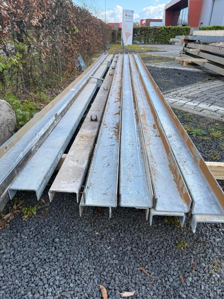16 Verzonken profielen 6 meter, 12x6 cm, Doe-het-zelf en Verbouw, Metalen, Ophalen of Verzenden, Gebruikt, IJzer