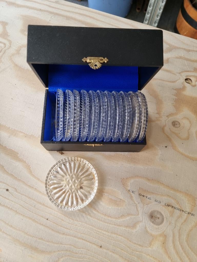 Kristallen onderzetters, Antiek en Kunst, Ophalen of Verzenden
