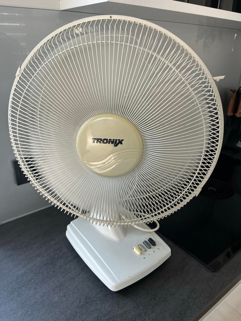 Tronix Tafelventilator - Wit, 3 snelheden, Witgoed en Apparatuur, Ventilatoren, Gebruikt, Tafelventilator, Ophalen of Verzenden