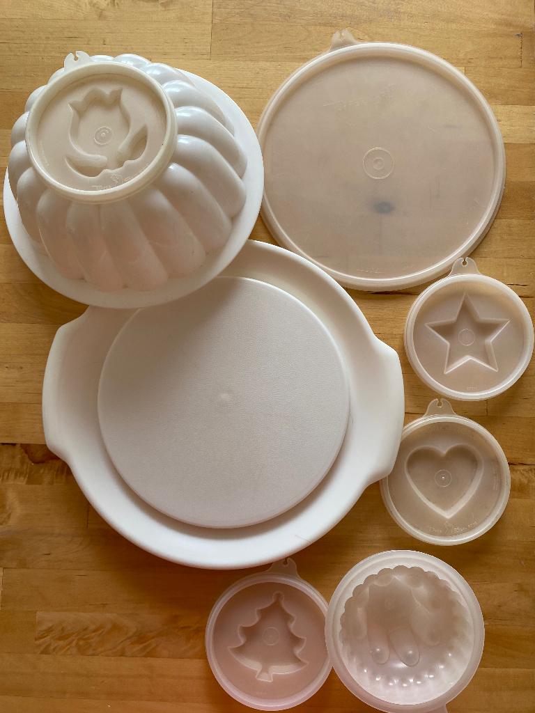 Vintage Tupperware Puddingvorm verschillende motieven zgan!, Overige typen, Kunststof, Ophalen of Verzenden, Zo goed als nieuw