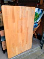 Eethoek met 4 stoelen, grenen fineer 120x80cm, Ophalen, Gebruikt, 50 tot 100 cm, Minder dan 50 cm