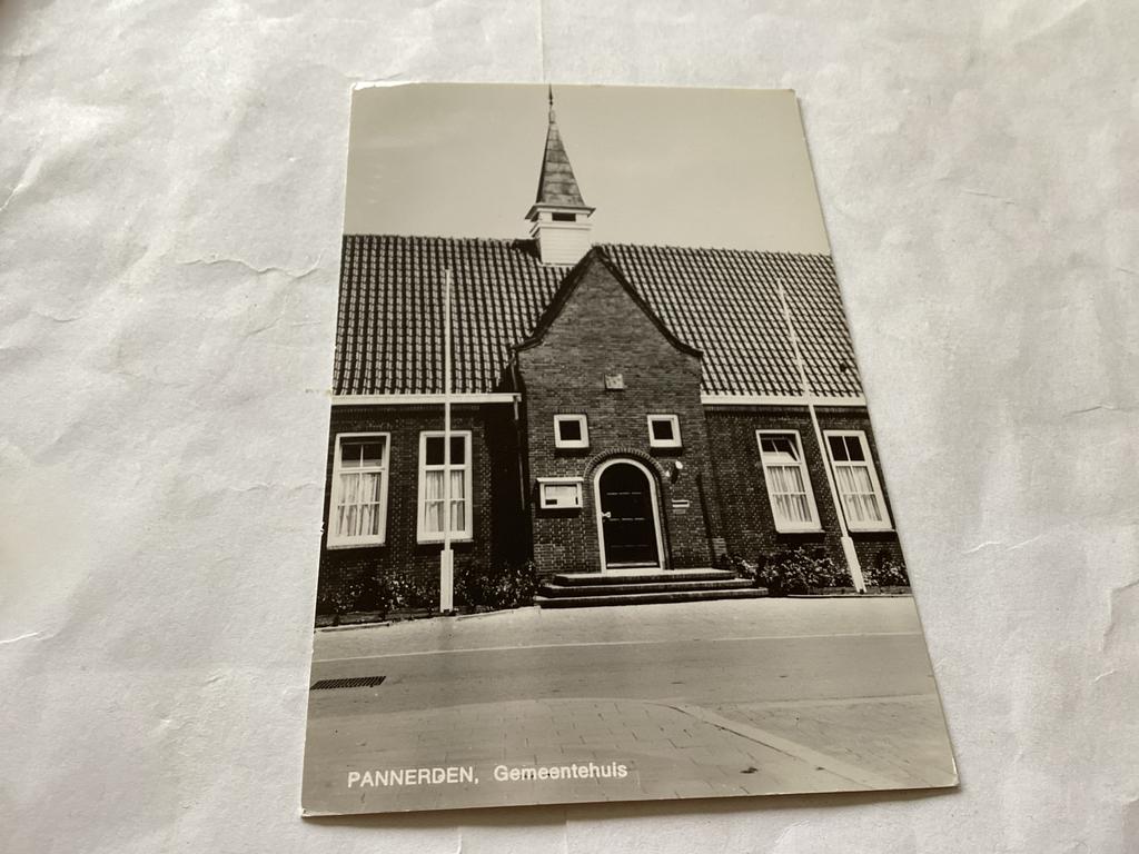 Oude ansichtkaart Pannerden Gemeentehuis, Ophalen of Verzenden, 1960 tot 1980, Gelopen, Gelderland