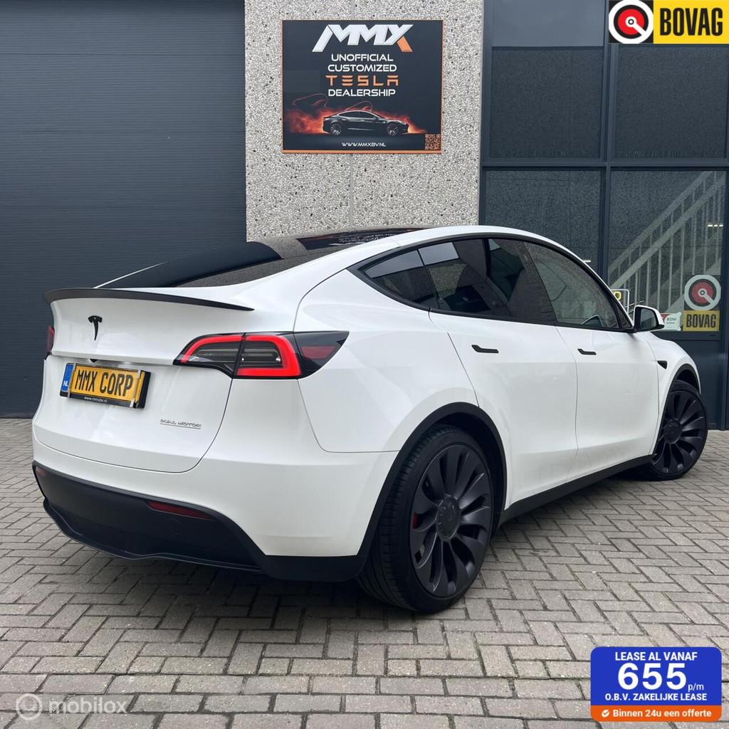 Tesla Model Y Performance + MMX PACK + TREKHAAK + IAP, Auto's, Tesla, Automaat, 514 km, Gebruikt, Zwart