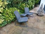 Loungeset: 2 wicker tuinstoelen met bijzettafel, Ophalen, Gebruikt, Wicker