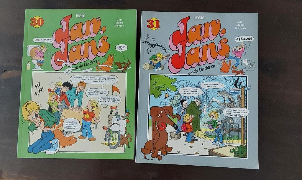 2 strips van Jan, Jan en de kinderen, Meerdere stripboeken, Ophalen of Verzenden, Gelezen, Studio Jan Kruis