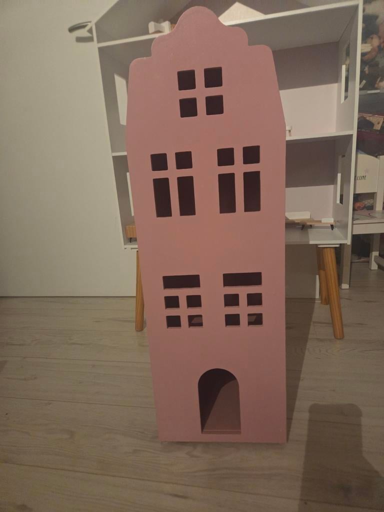 Hema Grachtenpand Roze Poppenhuis, Ophalen, Gebruikt, Meisje