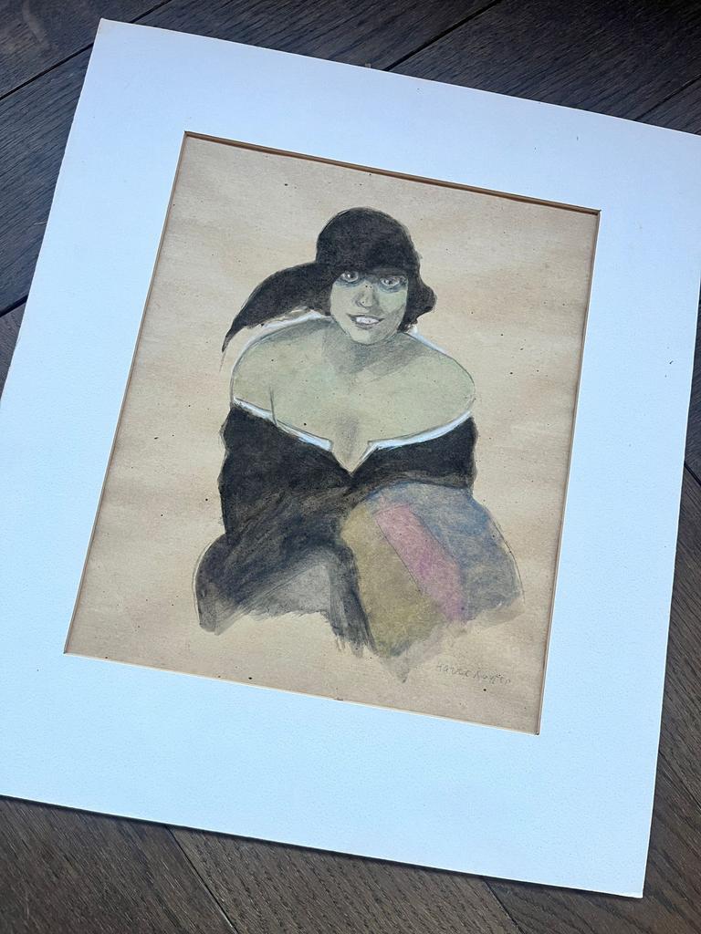 Oude tekening / aquarel Harrie Kuyten!, Ophalen of Verzenden