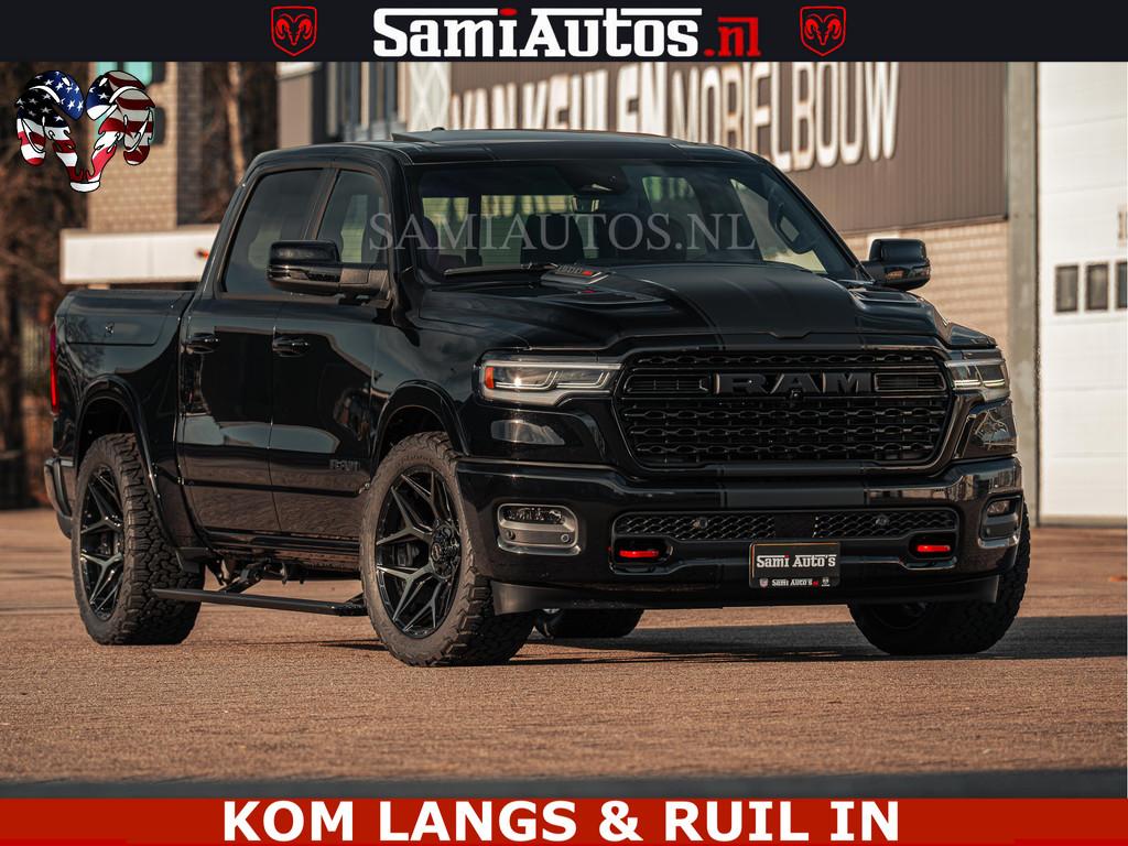 Dodge Ram Limited Night H.O 540HP 706Nm | Massage + Full Opt, Auto's, Automaat, Met garantie (alle), Zwart, Leder