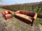 Prachtig schapenleren bankstel. Lounge Atelier., Ophalen, ., 150 tot 200 cm, Driepersoons