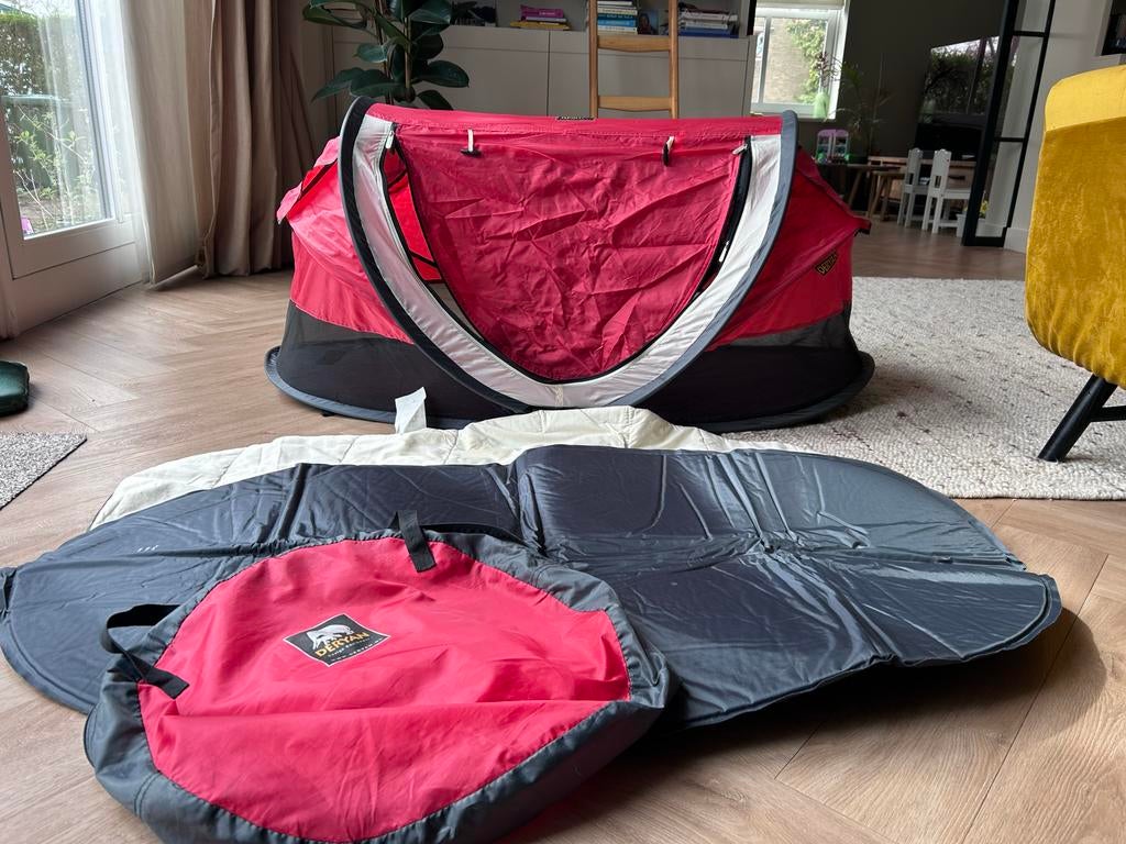 Deryan peutertentje met matras en onderlegger, Ophalen of Verzenden, Gebruikt