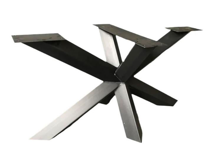 Matrix kruispoot tafelpoot onderstel met GEDRAAIDE koker, Huis en Inrichting, Tafelonderdelen, Zo goed als nieuw, 50 tot 100 cm