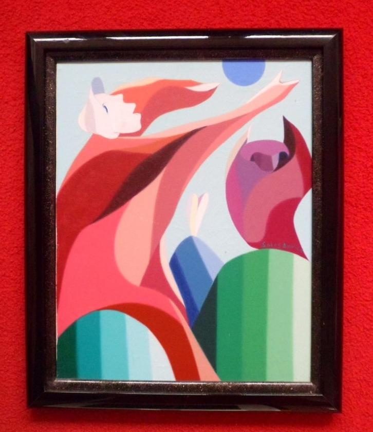 Salas Davila.Venezuela."El Poeta Lunatico"., Antiek en Kunst, Kunst | Schilderijen | Modern, Ophalen