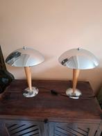 Retro Tafellampen Set, Gebruikt, Ophalen of Verzenden, Minder dan 50 cm, Metaal