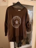 Bruine trui met lange mouwen en strass  maat 44, Made in Italy, Bruin, Maat 42/44 (L), Ophalen of Verzenden