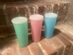 Tupperware retro bekers in pastel kleuren, Ophalen of Verzenden, Zo goed als nieuw, Beker of Kan